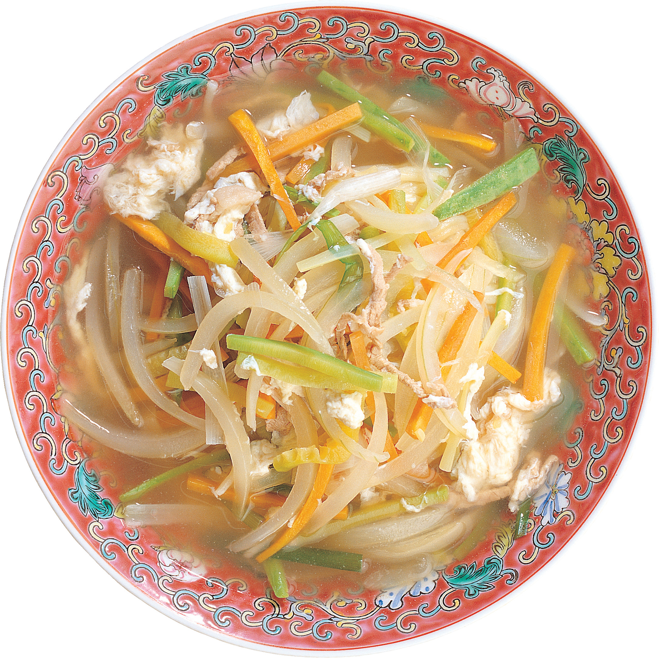 그릇 soup 함께 carrots celery 와 other vegetables