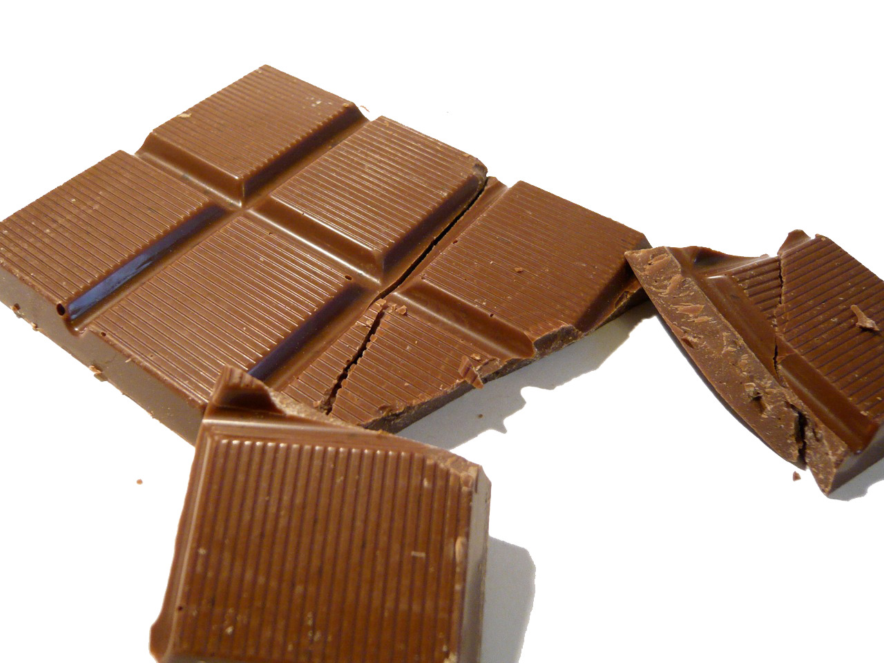 piece chocolate 함께 bite taken out it