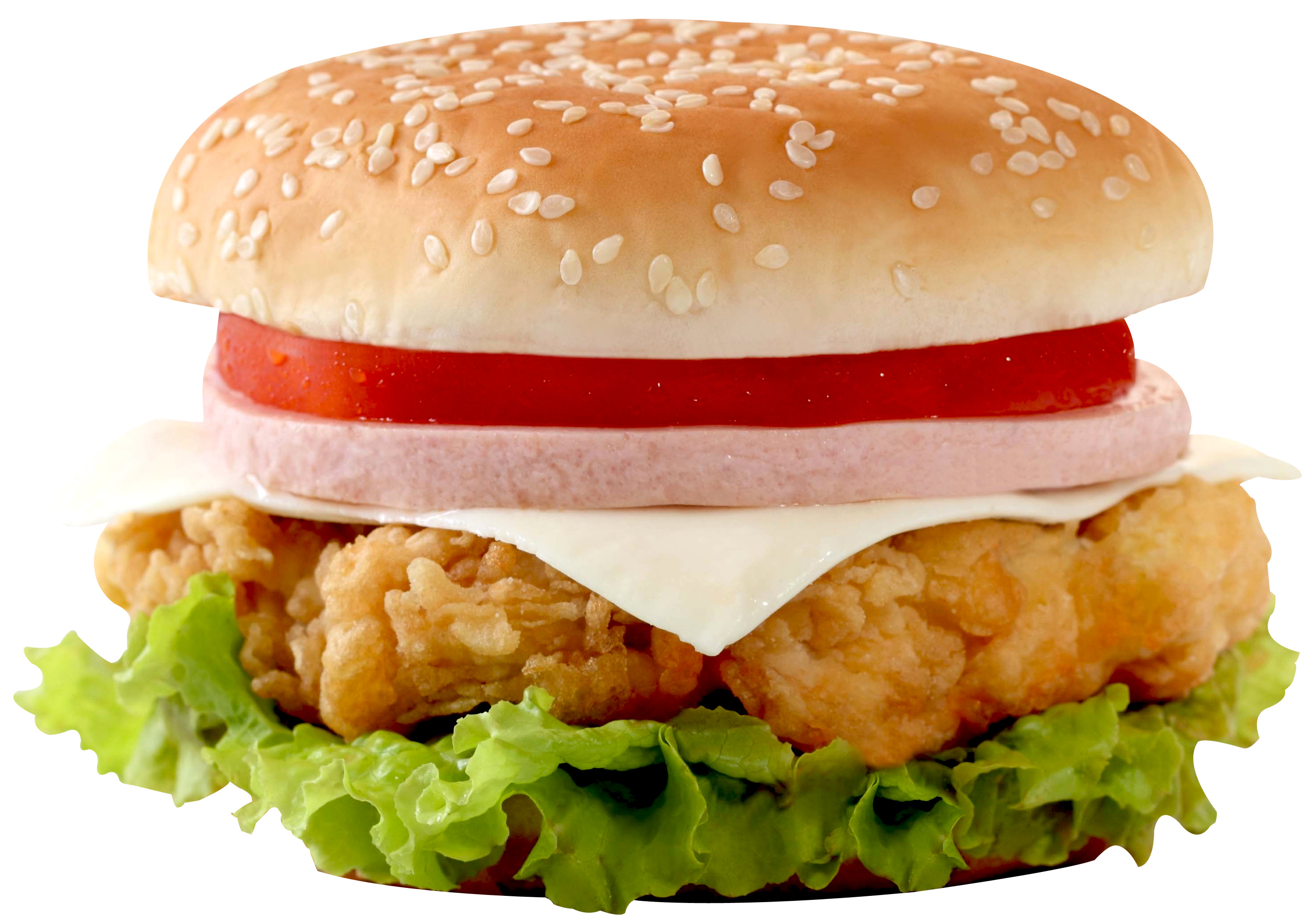 chicken sandwich 함께 lettuce 와 tomato