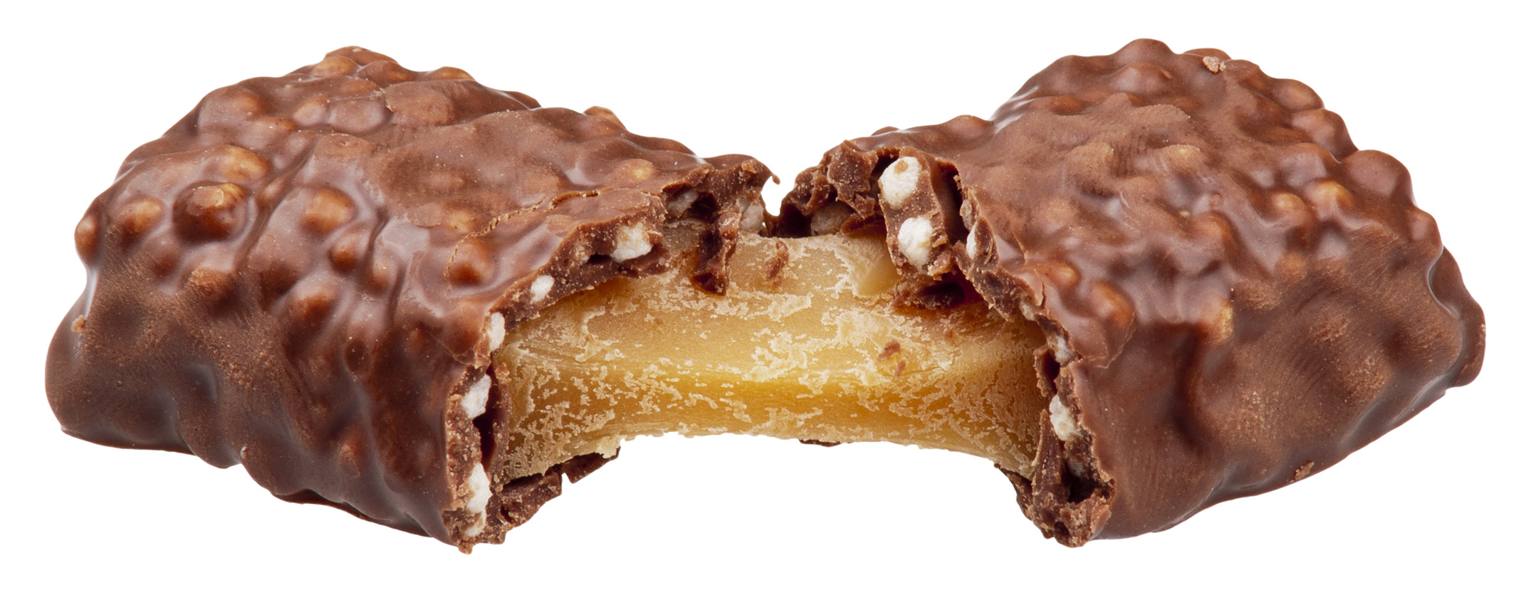 chocolate 덮인 donut 함께 bite taken out it