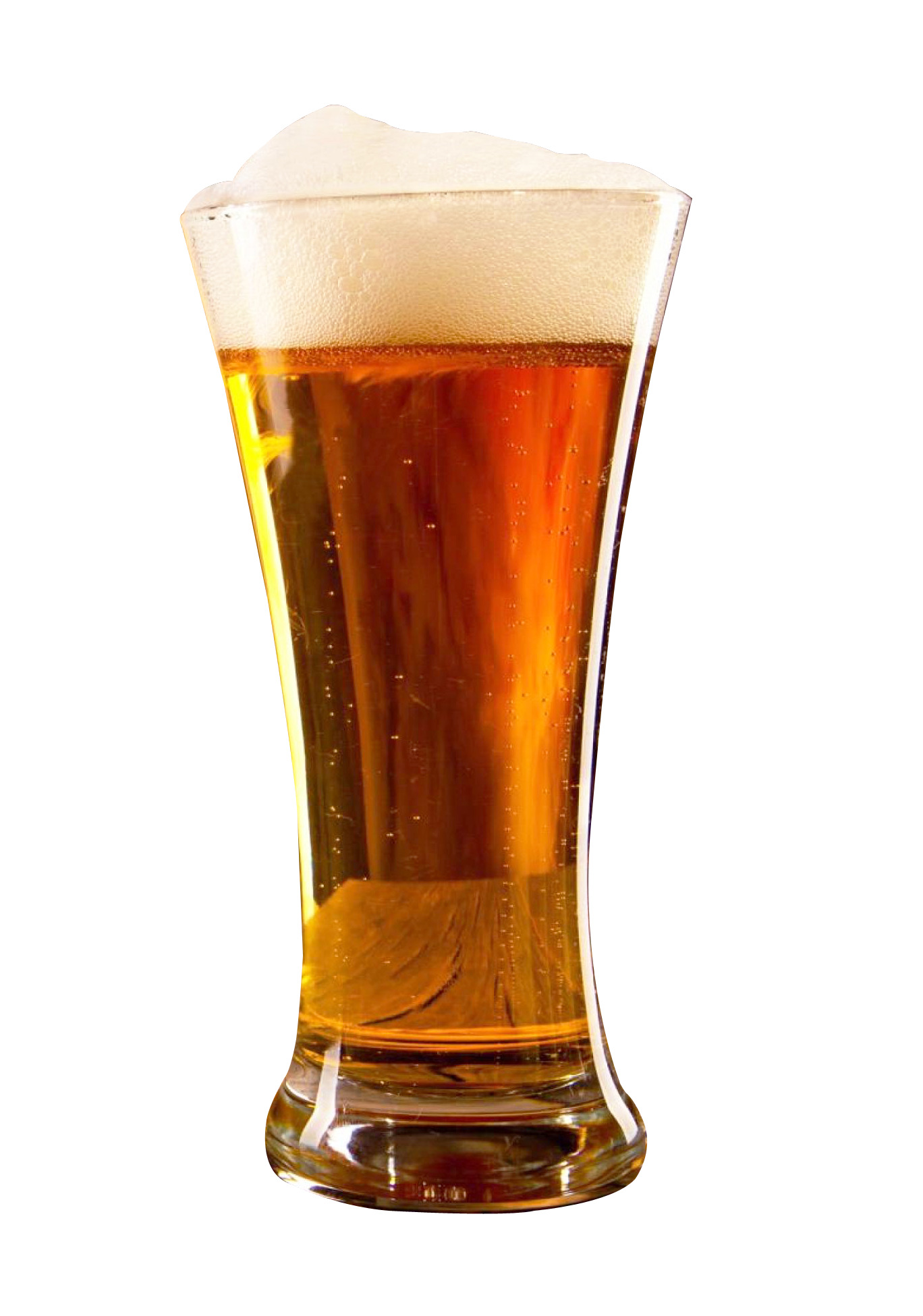 흰색 배경 위의 glass beer