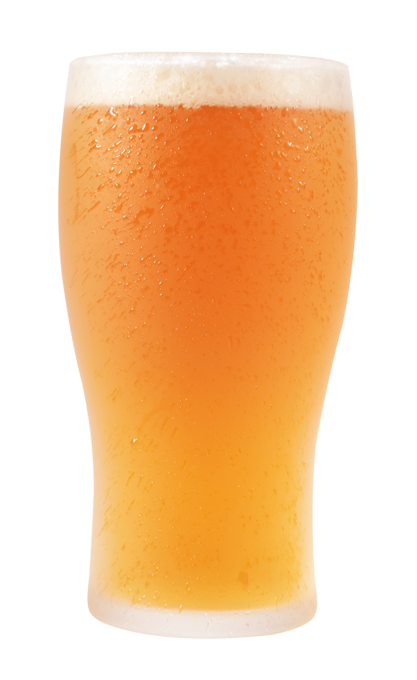 흰색 배경 위의 glass beer