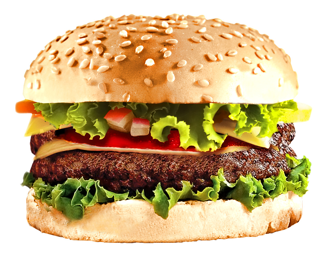 hamburger 함께 lettuce tomato 와 cheese