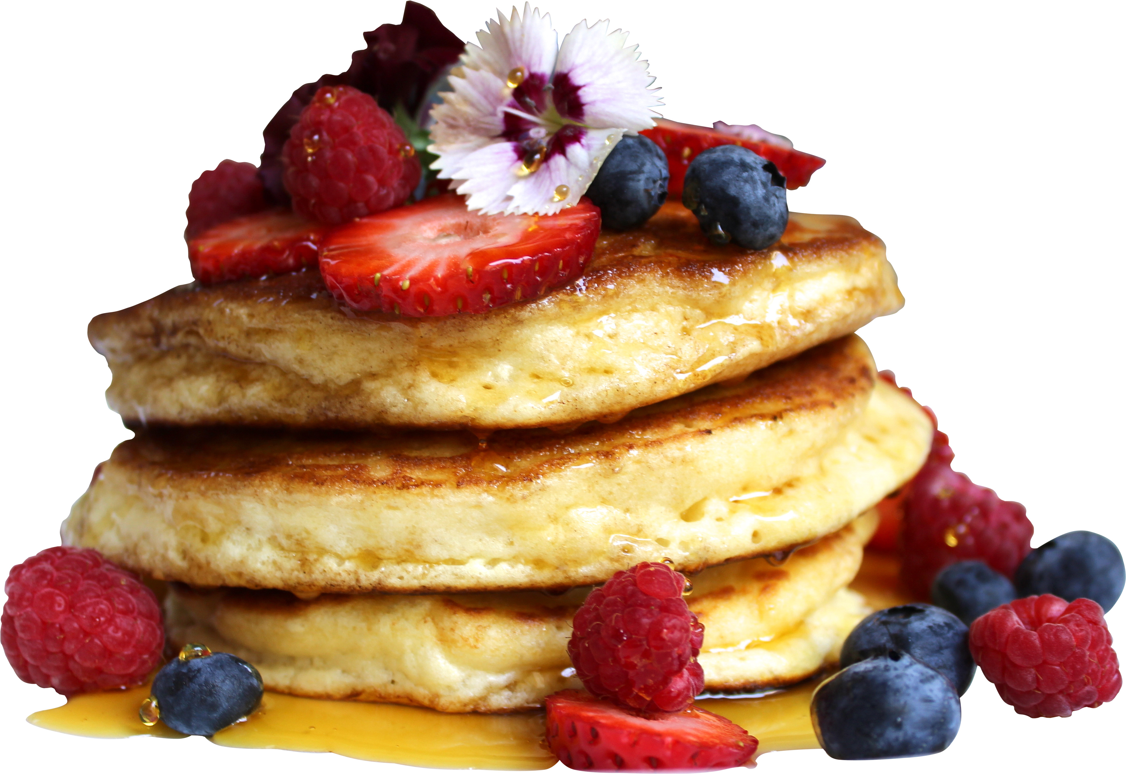 stack pancakes 함께 berries 와 syrup syrup