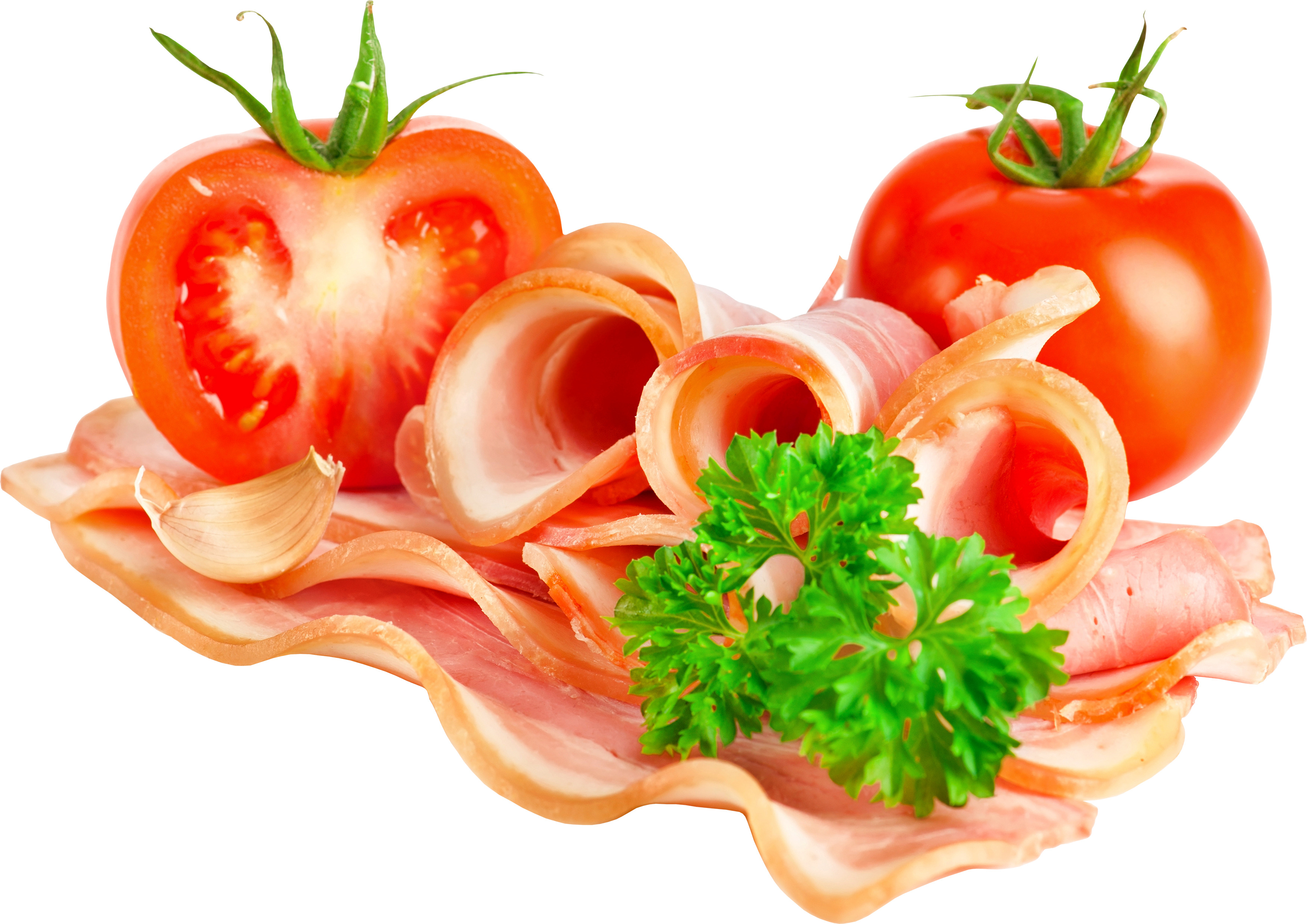 bacon tomato onion 와 parise