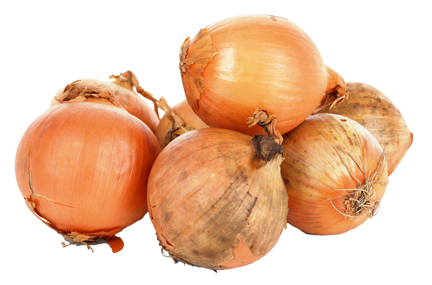 흰색 배경 위의 pile onions