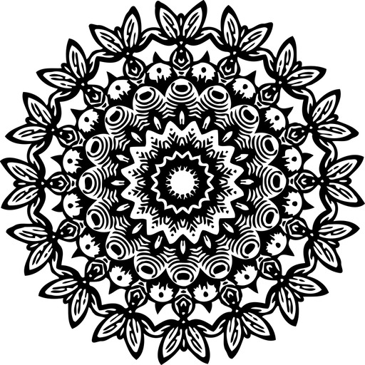 A 검정 과 화이트 레이스 doily 2