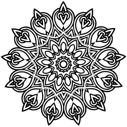 A Black And White Ornamental Design 14