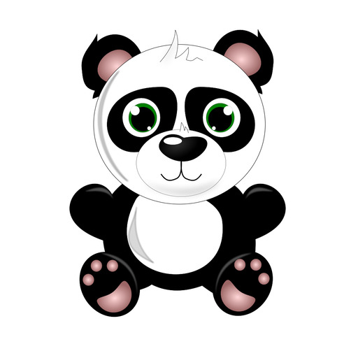 A 검정 과 화이트 Panda 곰