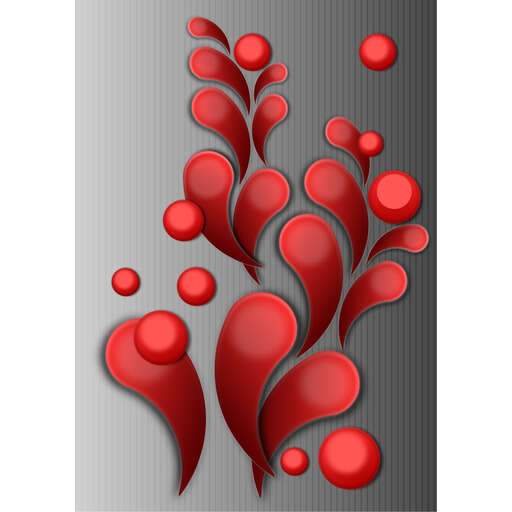 A Bunch Of Red Bubbles On A Gray Background