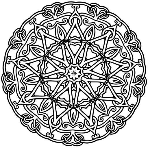 A Celtic Design In Black And White 8