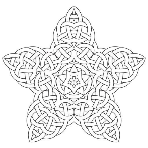 Celtic Star 색칠 페이지