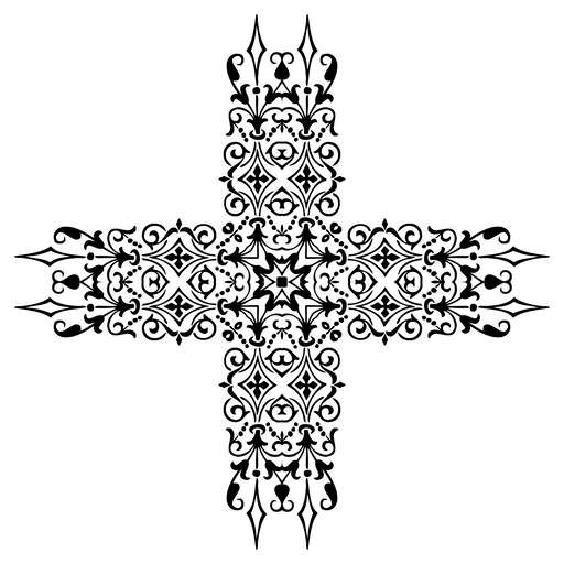 A Cross With An Intricate Design