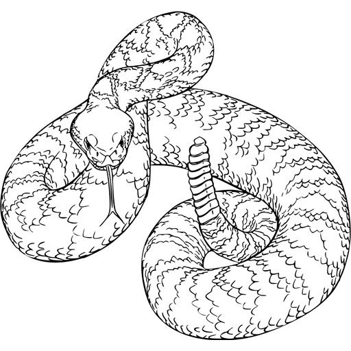 Rattle Snake 색칠 페이지