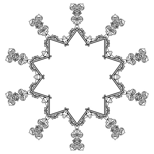 A Snowflake 에 검정 에 A 화이트 배경 11