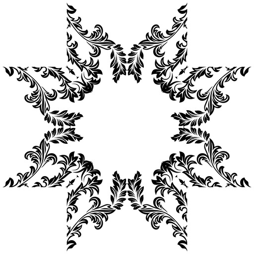 A Snowflake 에 검정 에 A 화이트 배경 2