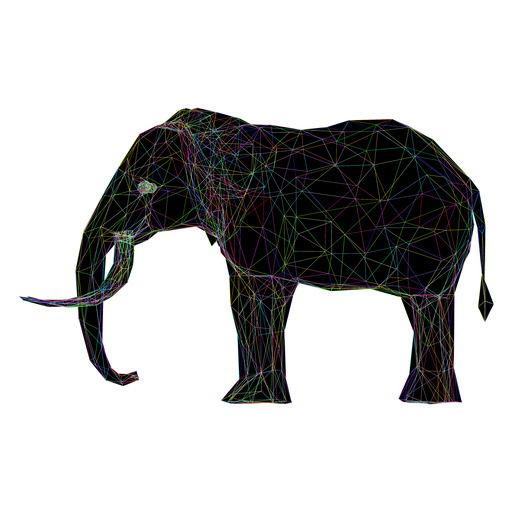 Geometric 패턴이있는 코끼리