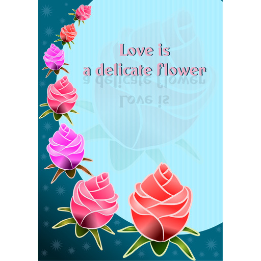 사랑 이다 a Delicate Flower 와 핑크 과 빨강 장미