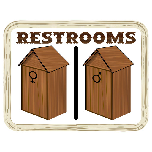 화장실 과 a 나무로 되는 outhouse 과 a 화장실