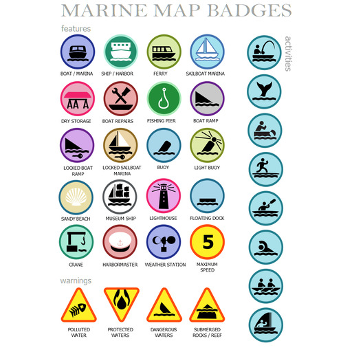바다 지도 Badges