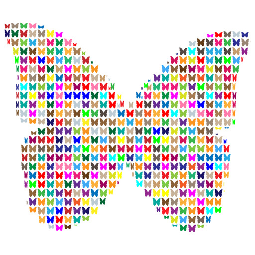 A Butterfly Made Up 의 Multicolored 나비
