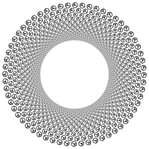 A Circle 만든 올라 의 검정 과 화이트 Circles