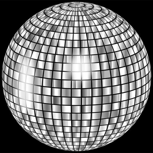 A Disco Ball 에 A 검정 배경