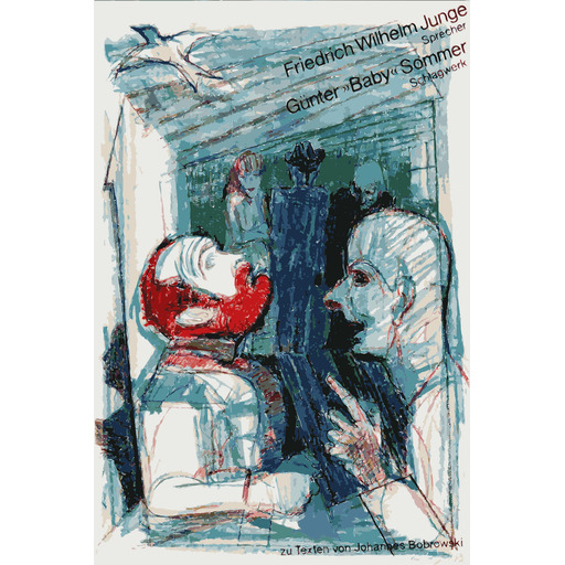 테이블에 앉아있는 두 사람의 그림