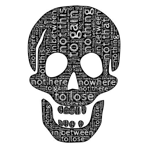 A Skull Made Up Of Words