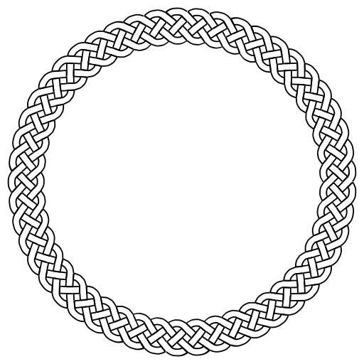 4 plait border circle
