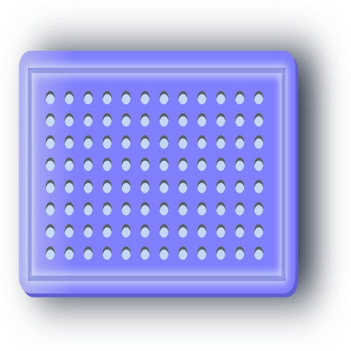 파란색 Plastic Pill Pill 있는 Six Rows 의 파란색 Pills 흰색 배경 Stock Photo