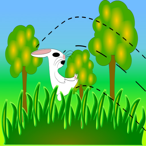 Rabbit Jumping 안의 Grass