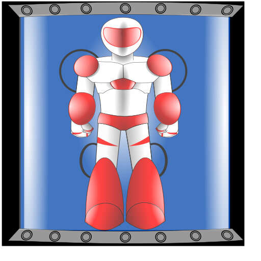 A Red And White Robot