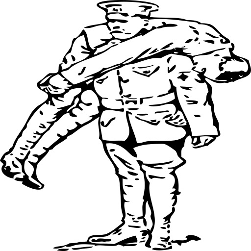 Soldier Carrying A Wounded Soldier