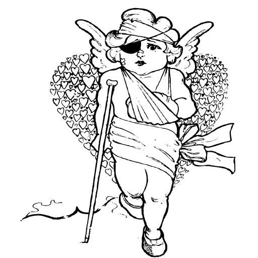 An Angel Carrying A Bunch Of Flowers