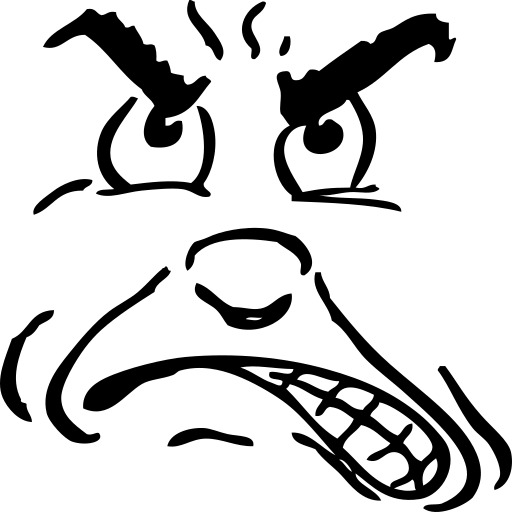 Angry 얼굴 Clipart