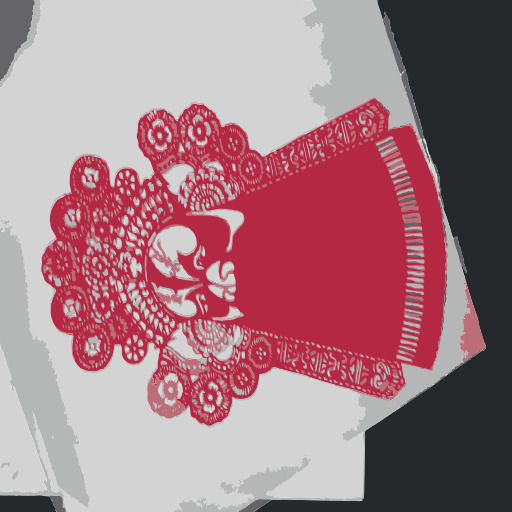 chinese paper cut 스타일 얼굴 mask