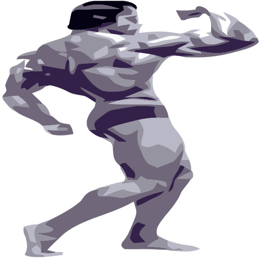 시 bodybuilder를 포즈를 취하고 있는