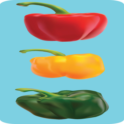 빨간색 와 노란색 Peppers