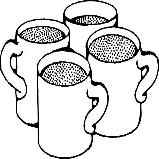 세 개의 mugs 벡터 일러스트