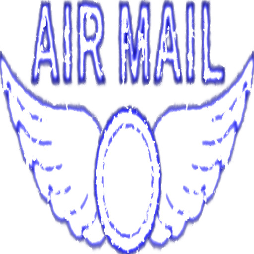 빈티지 air 메일 rubber stamp