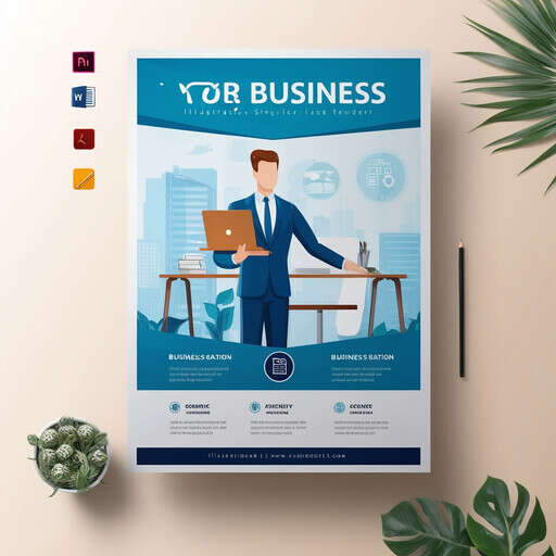 an Image of a Business Brochure with a Man in a Suit and Tie 6