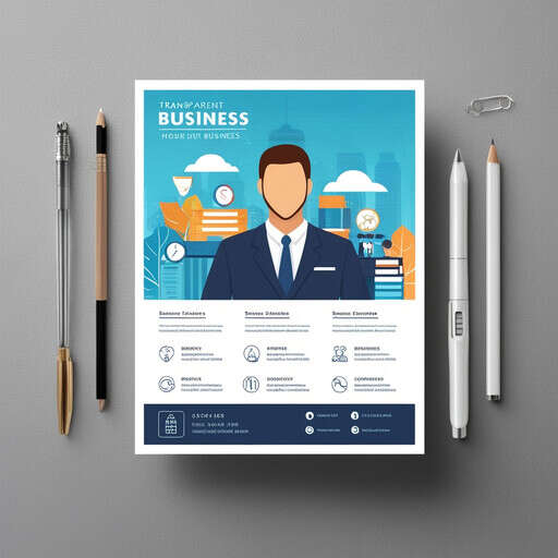 an Image of a Business Brochure with a Man in a Suit and Tie