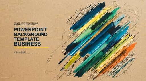 an Image of a Business Brochure with Colorful Brush Strokes