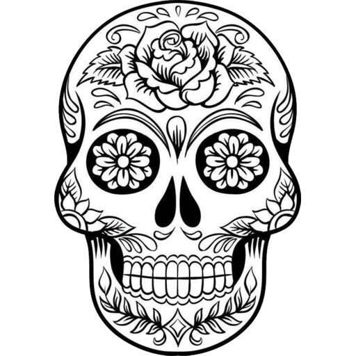 day of the dead skull tattoo design
