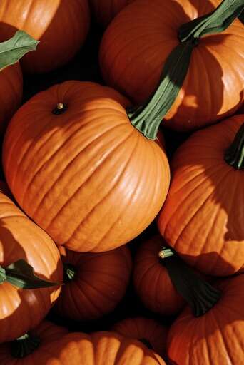 A Pile Of Orange Pumpkins
