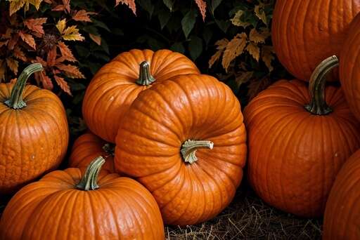 orange pumpkin pile close up