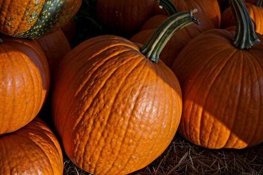 orange pumpkin pile close up