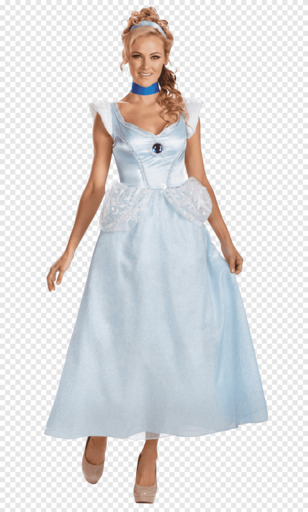Sinderelra Halloween Costume Dress Blue Hwaiteu