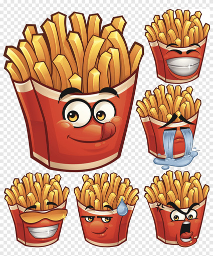 Six Packs Of French Fries Collage Hamburger Fast